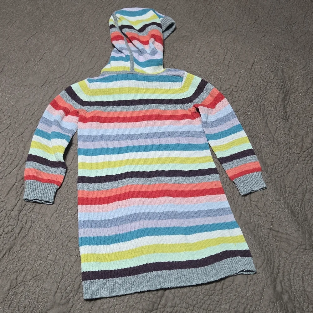 BABY GAP holiday crazy stripe sweater dress kids tunic top 4t